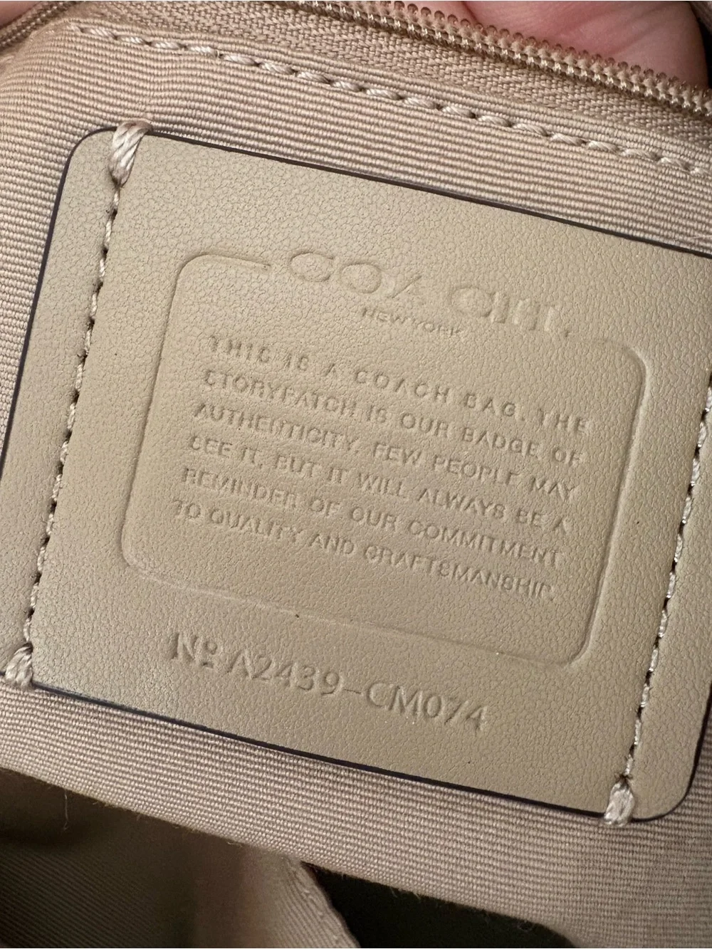 Coach meadow bag purse cream genuine leather designer shoulder large
